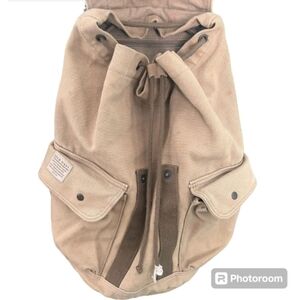 Old Navy canvas Military-Style Backpack in Khaki and Brown GN-PC-94